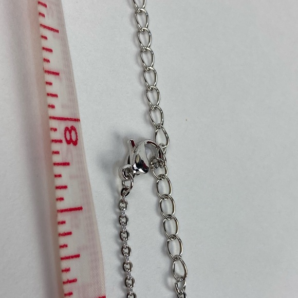 🆕 Pineapple Created Opal Dainty Necklace Silver Tone NWT - Picture 8 of 14